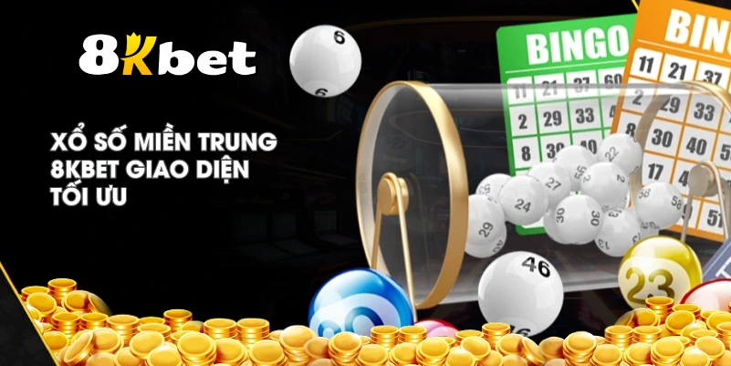 Xổ Số Miền Trung 8KBET giao diện tối ưu